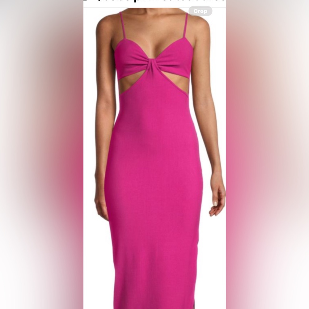 Pink Strappy Midi Dress